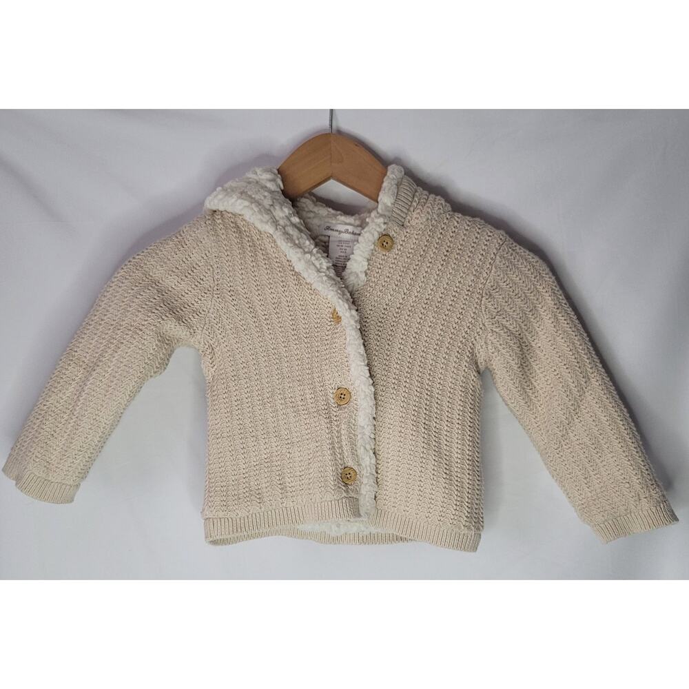Tommy Bahama- Boy's Sherpa Lined- Bear Hood- Button up Jacket- size 24 months